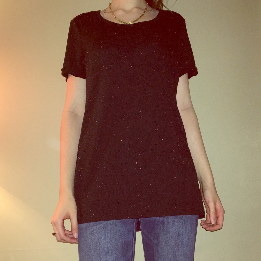 Black/white one pocket Just Be t-shirt